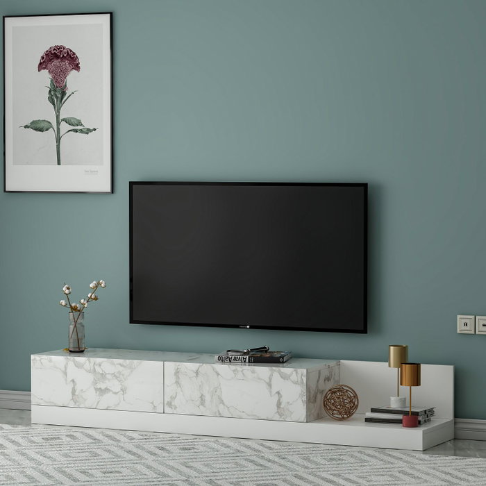 Hanah Home Soporte para TV Marmo Marble y Blanco Hanah Home Soporte para TV Marmo Marble y Blanco